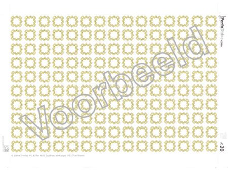 Goudzegels-vierkantjes PerfoDiDac. 150 afscheurbare zegels. Rekenonderwijs
